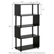 Furinno Flexi Contemporary Engineered Wood 5-Tier Rack in Espresso