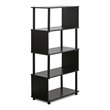 Furinno Flexi Contemporary Engineered Wood 5-Tier Rack in Espresso