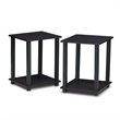 Furinno Engineered Wood SIMPLISTIC End Table in Dark Walnut (Set of 2)