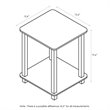 Furinno Engineered Wood SIMPLISTIC End Table in Dark Walnut (Set of 2)