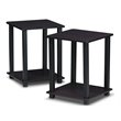 Furinno Engineered Wood SIMPLISTIC End Table in Dark Walnut (Set of 2)