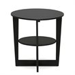 Furinno JAYA Contemporary Engineered Wood Oval End Table in Walnut