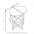 Furinno JAYA Contemporary Engineered Wood Oval End Table in Walnut