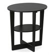 Furinno JAYA Contemporary Engineered Wood Oval End Table in Walnut