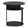 Furinno JAYA Engineered Wood Simple Design Oval End Table in Walnut/Black