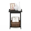 Furinno Modern Engineered Wood SIMPLISTIC Criss-Crossed End Table in Espresso