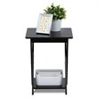 Furinno Modern Engineered Wood SIMPLISTIC Criss-Crossed End Table in Espresso