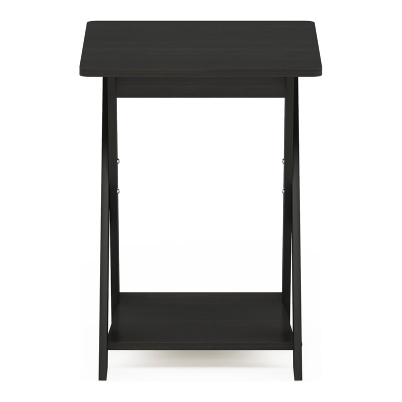 Furinno Modern Engineered Wood SIMPLISTIC Criss-Crossed End Table in Espresso