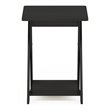 Furinno Modern Engineered Wood SIMPLISTIC Criss-Crossed End Table in Espresso