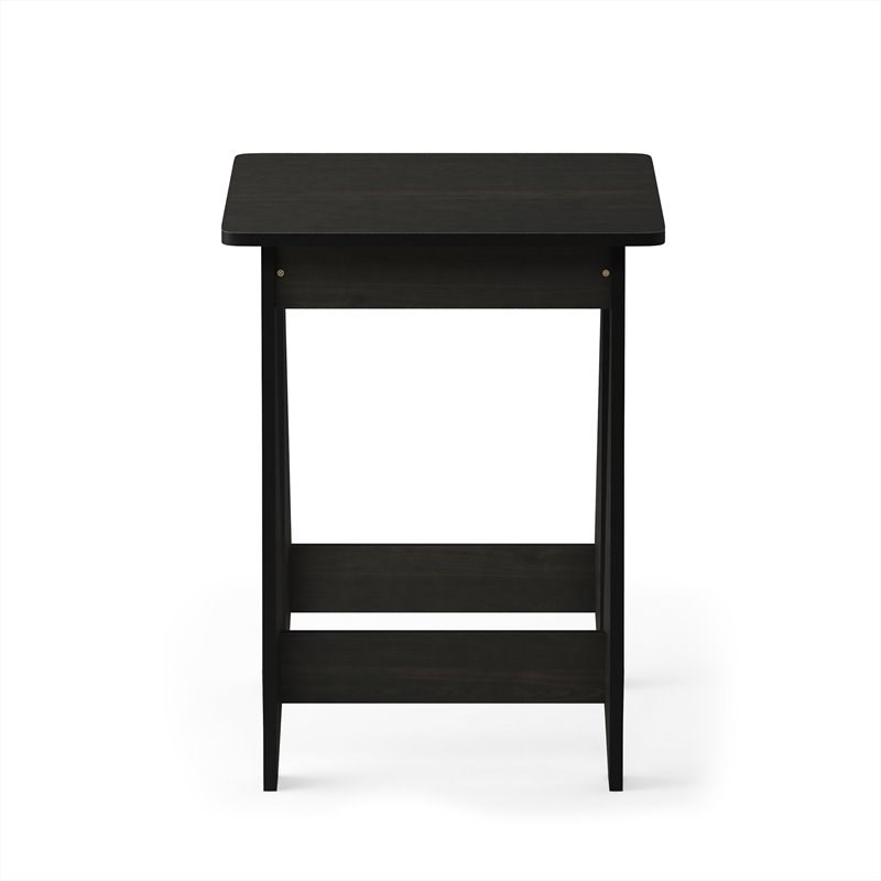 Furinno Contemporary Engineered Wood BEGINNING End Table in Espresso