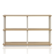 Furinno TURN-N-TUBE Wood 3-Tier Double Size Storage Display Rack in Natural