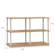Furinno TURN-N-TUBE Wood 3-Tier Double Size Storage Display Rack in Natural