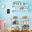 Furinno TURN-N-TUBE Wood 3-Tier Double Size Storage Display Rack in Natural