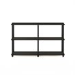 Furinno TURN-N-TUBE Wood 3-Tier Double Size Storage Display Rack in Espresso