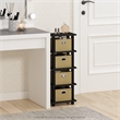 Furinno TURN-N-TUBE Engineered Wood 4-Bins System Rack in Espresso/Black