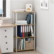 Furinno TURN-N-TUBE Wood 4-Tier Multipurpose Shelf Display Rack in Beech/Natural