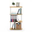 Furinno TURN-N-TUBE Wood 4-Tier Multipurpose Shelf Display Rack in Beech/Natural