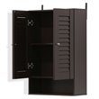 Furinno INDO Contemporary Engineered Wood Double Door Wall Cabinet in Espresso