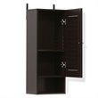 Furinno INDO Contemporary Engineered Wood Slim Wall Cabinet in Espresso