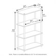 Furinno TURN-N-TUBE Wood 4-Tier Shelf Display Rack in Light Cherry/Black
