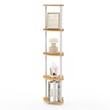 Furinno TURN-N-TUBE Wood 5 Tier Corner Display Rack in Beech/Natural