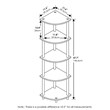 Furinno TURN-N-TUBE Wood 5 Tier Corner Display Rack in Beech/Natural