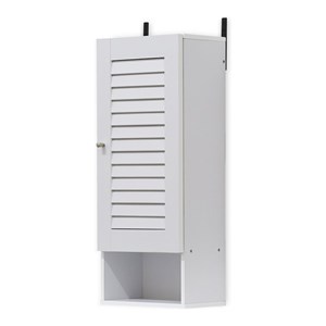 Furinno INDO Contemporary Engineered Wood Slim Wall Cabinet in White