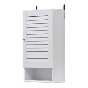 Furinno INDO Contemporary Engineered Wood Wide Wall Cabinet in White