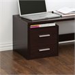Furinno INDO Engineered Wood Petite Stackable 2-Drawers Storage Cube in Espresso