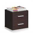 Furinno INDO Engineered Wood Petite Stackable 2-Drawers Storage Cube in Espresso