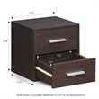 Furinno INDO Engineered Wood Petite Stackable 2-Drawers Storage Cube in Espresso