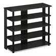 Furinno TURN-N-TUBE Engineered Wood 5-Tier Wide Shoe Rack in Espresso