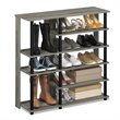 Furinno TURN-N-TUBE Engineered Wood Multi Storage Shoe Rack in French Oak Gray