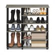 Furinno TURN-N-TUBE Engineered Wood Multi Storage Shoe Rack in French Oak Gray