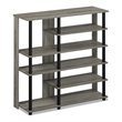 Furinno TURN-N-TUBE Engineered Wood Multi Storage Shoe Rack in French Oak Gray