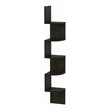 Furinno ROSSI Wood 5-Tier Wall Mount Floating Radial Corner Shelf in Espresso