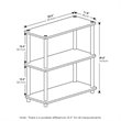Furinno TURN-N-TUBE Wood 3-Tier Compact Shelf Display Rack in Walnut/Brown