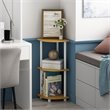 Furinno TURN-N-TUBE Wood 3-Tier Corner Display Rack in Beech/Natural