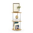 Furinno TURN-N-TUBE Wood 3-Tier Corner Display Rack in Beech/Natural