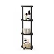 Furinno TURN-N-TUBE Wood 4-Tier Corner Display Rack in Espresso/Black