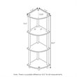 Furinno TURN-N-TUBE Wood 4-Tier Corner Display Rack in Espresso/Black