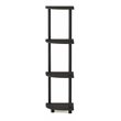 Furinno TURN-N-TUBE Wood 4-Tier Corner Display Rack in Espresso/Black