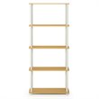Furinno TURN-N-TUBE Wood 5-Tier Multipurpose Shelf Display Rack in Beech/Natural