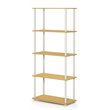 Furinno TURN-N-TUBE Wood 5-Tier Multipurpose Shelf Display Rack in Beech/Natural