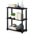 Furinno TURN-S-TUBE Wood 3-Tier Compact Shelf Display Rack in Americano Black
