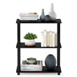 Furinno TURN-S-TUBE Wood 3-Tier Compact Shelf Display Rack in Americano Black