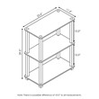 Furinno TURN-S-TUBE Wood 3-Tier Compact Shelf Display Rack in Americano Black