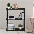Furinno TURN-S-TUBE Wood 3-Tier Compact Shelf Display Rack in Walnut/Brown