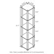 Furinno TURN-S-TUBE Wood 5-Tier Corner Rack Display Shelf in Walnut/Brown