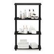 Furinno TURN-S-TUBE Wood 4-Tier Shelf Display Rack in Americano Black